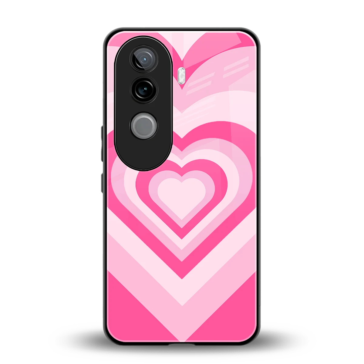 Y2K Flamingo Hearts back phone cover | glass case for vivo v40e
