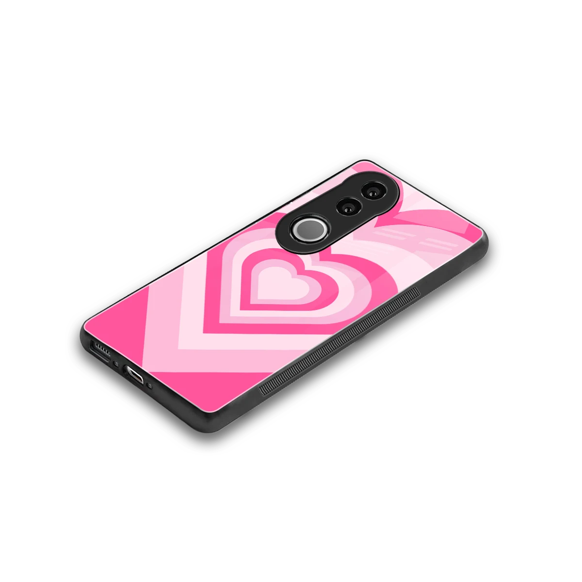 Y2K Flamingo Hearts stylish phone case for vivo v50 | glossy glass and slim fit