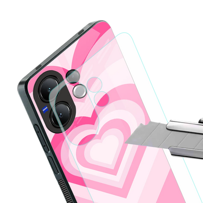 Y2K Flamingo Hearts stylish phone case for vivo v60 | glossy glass and slim fit