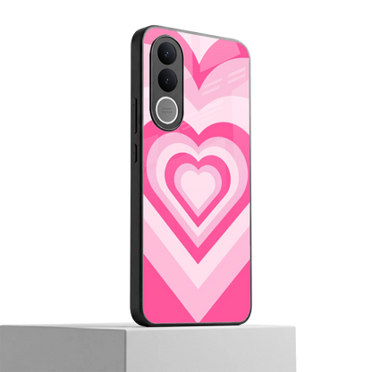 Y2K Flamingo Hearts vivo v70 fe mobile cover | shockproof glass phone case