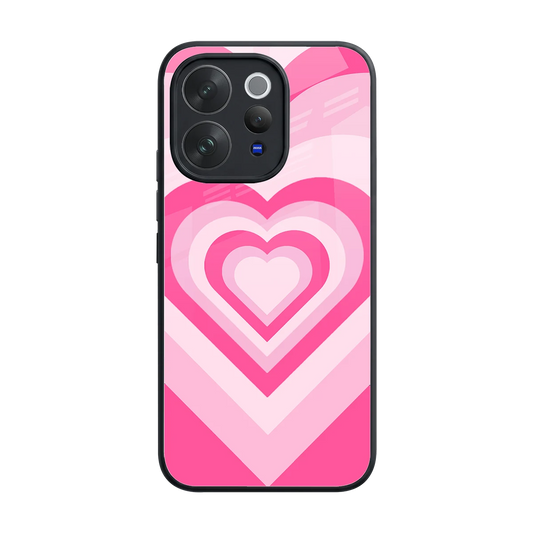 Y2K Flamingo Hearts back phone cover | glass case for vivo v70