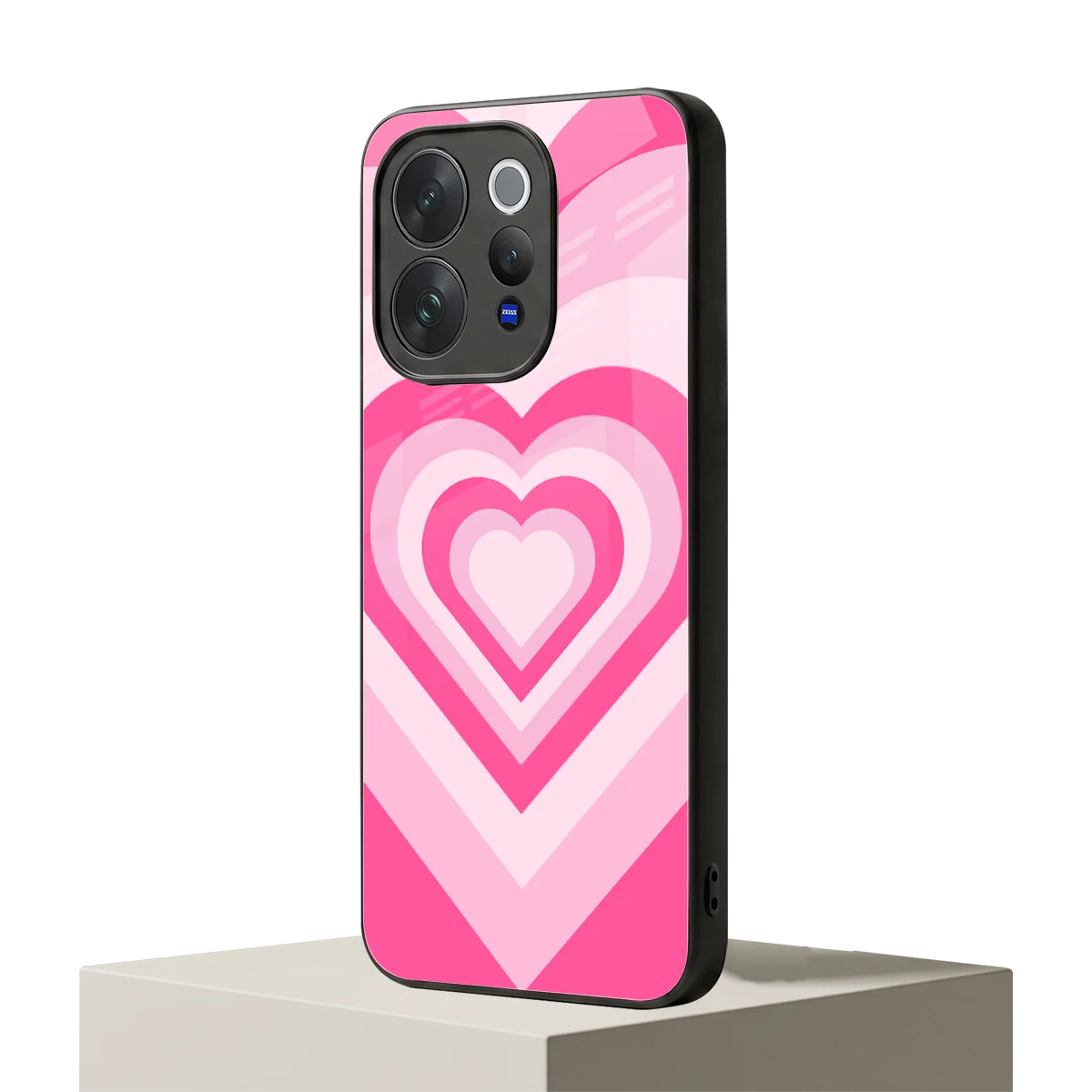 Y2K Flamingo Hearts vivo v70 elite mobile cover | shockproof glass phone case