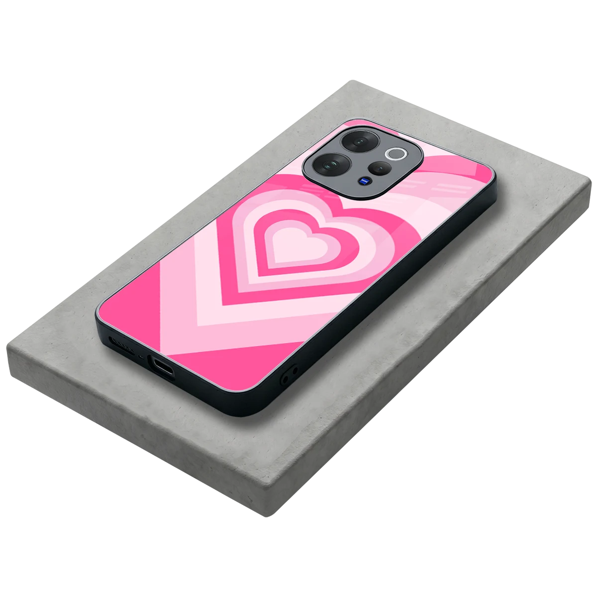 Y2K Flamingo Hearts stylish phone case for vivo v70 elite | glossy glass and slim fit