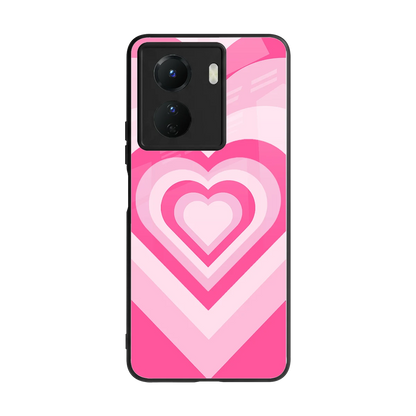 Y2K Flamingo Hearts back phone cover | glass case for vivo y16