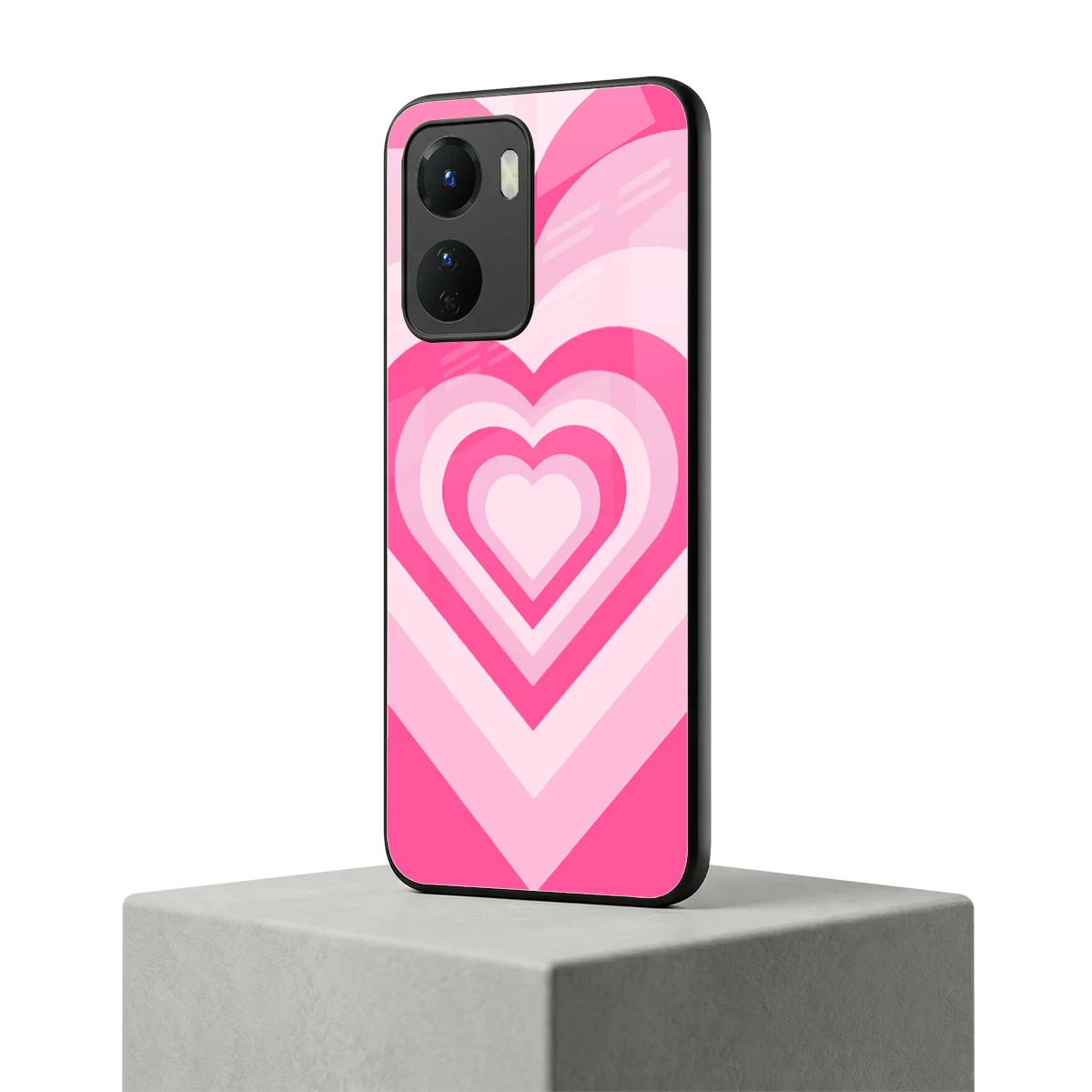 Y2K Flamingo Hearts vivo y16 mobile cover | shockproof glass phone case