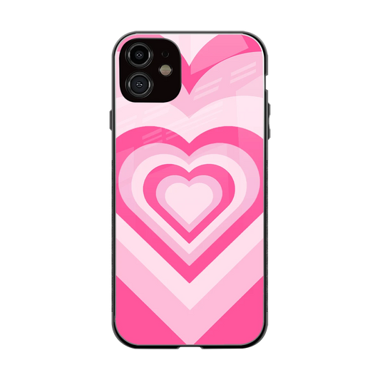 Y2K Flamingo Hearts back phone cover | glass case for iphone 12