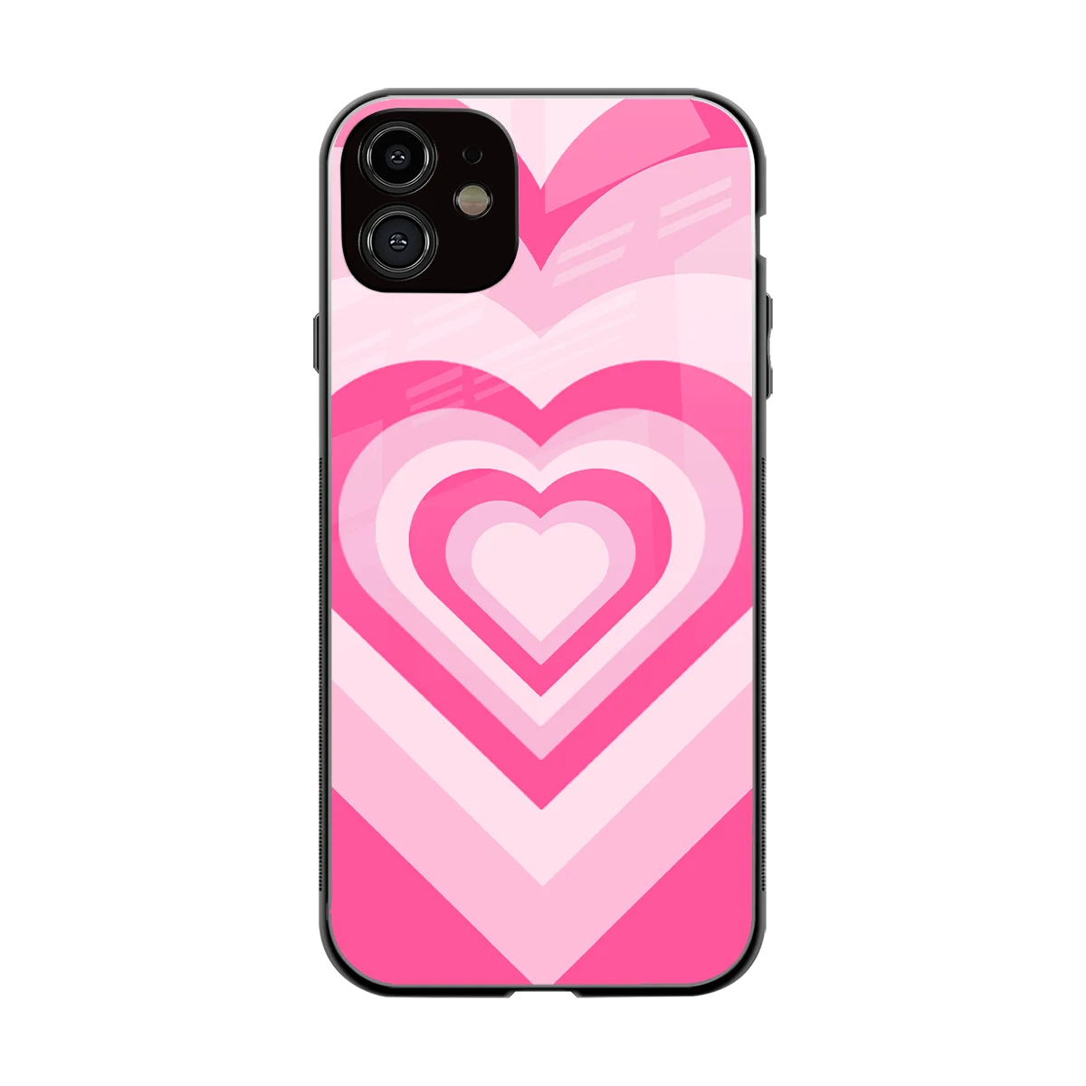 Y2K Flamingo Hearts back phone cover | glass case for iphone 11