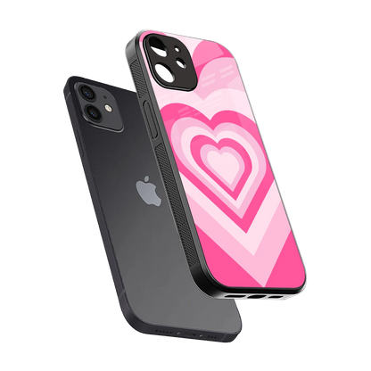 Y2K Flamingo Hearts sleek iphone 11 cover with tempered glass back and TPU edges