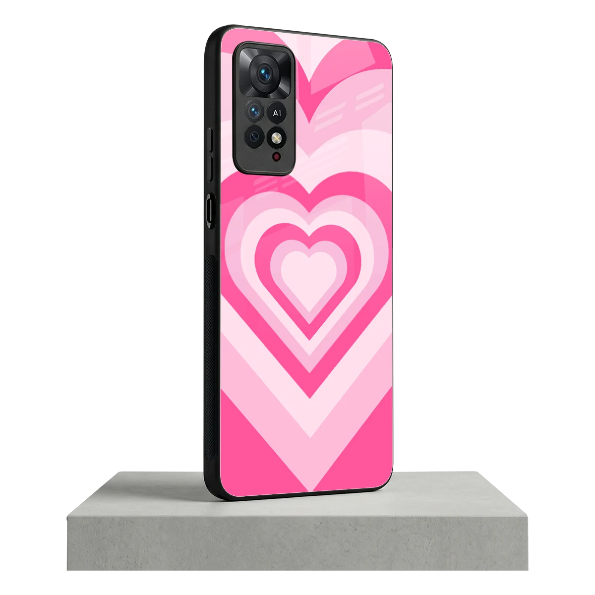 Y2K Flamingo Hearts redmi note 11 pro mobile cover | shockproof glass phone case