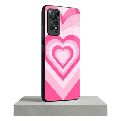 Y2K Flamingo Hearts redmi note 11 pro mobile cover | shockproof glass phone case