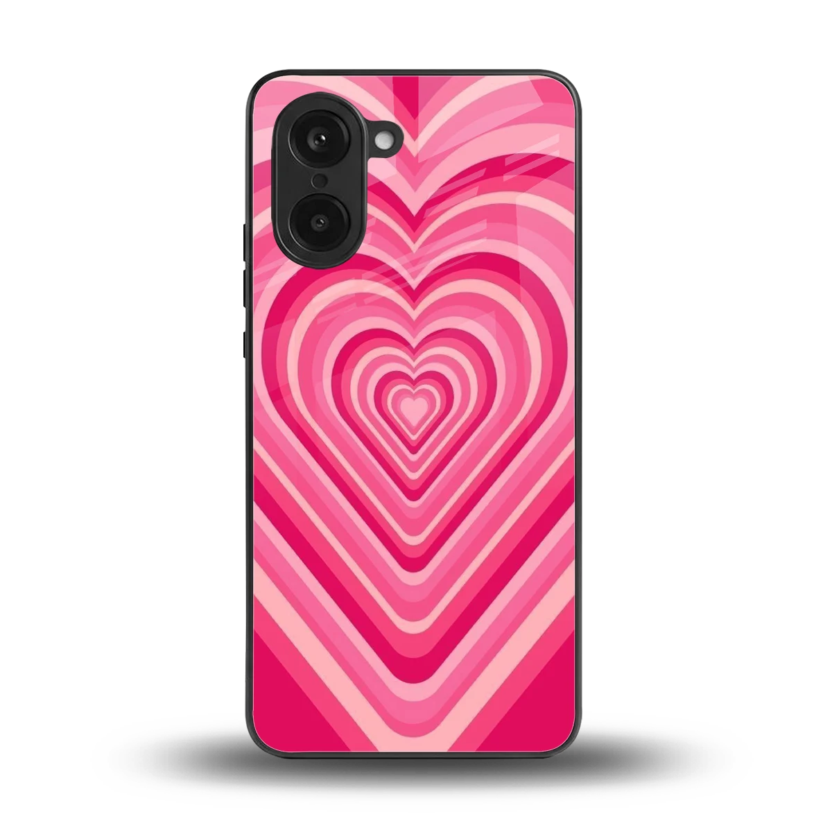 Y2K French Pink Hearts back phone cover | glass case for oneplus nord ce5 5g
