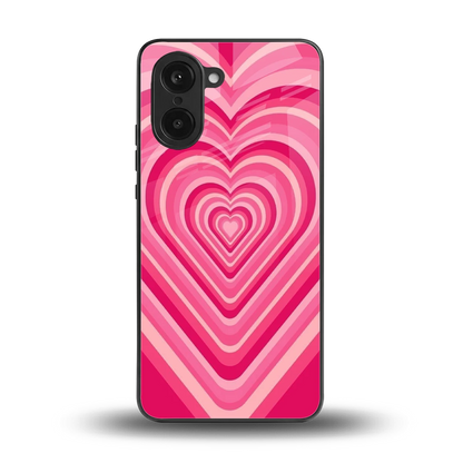 Y2K French Pink Hearts back phone cover | glass case for oneplus nord ce5 5g