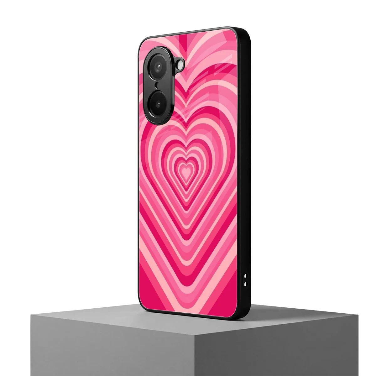 Y2K French Pink Hearts oneplus nord ce5 5g mobile cover | shockproof glass phone case