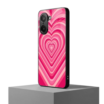 Y2K French Pink Hearts oneplus nord ce5 5g mobile cover | shockproof glass phone case