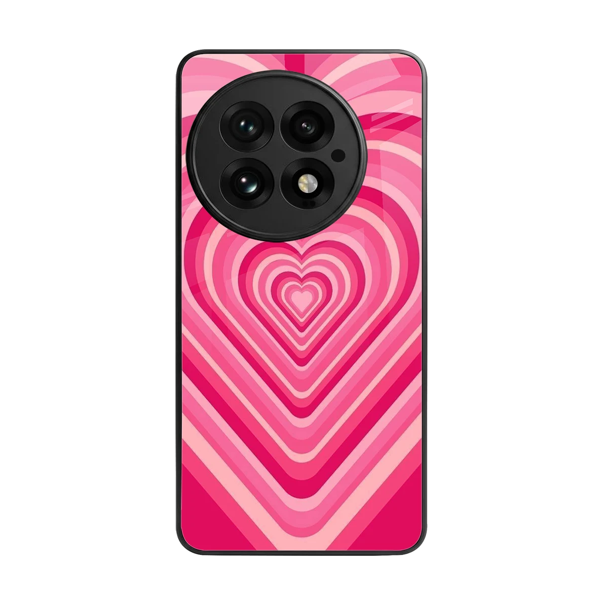 Y2K French Pink Hearts back phone cover | glass case for oneplus 13