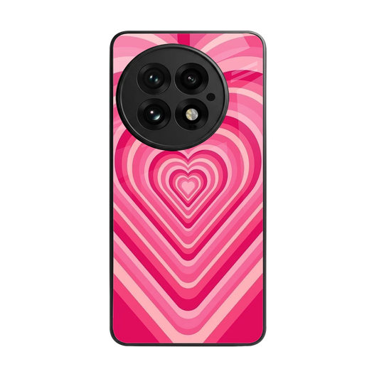 Y2K French Pink Hearts back phone cover | glass case for oneplus 13