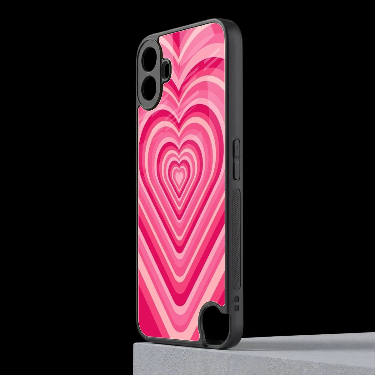 Y2K French Pink Hearts cmf nothing phone 1 mobile cover | shockproof glass phone case