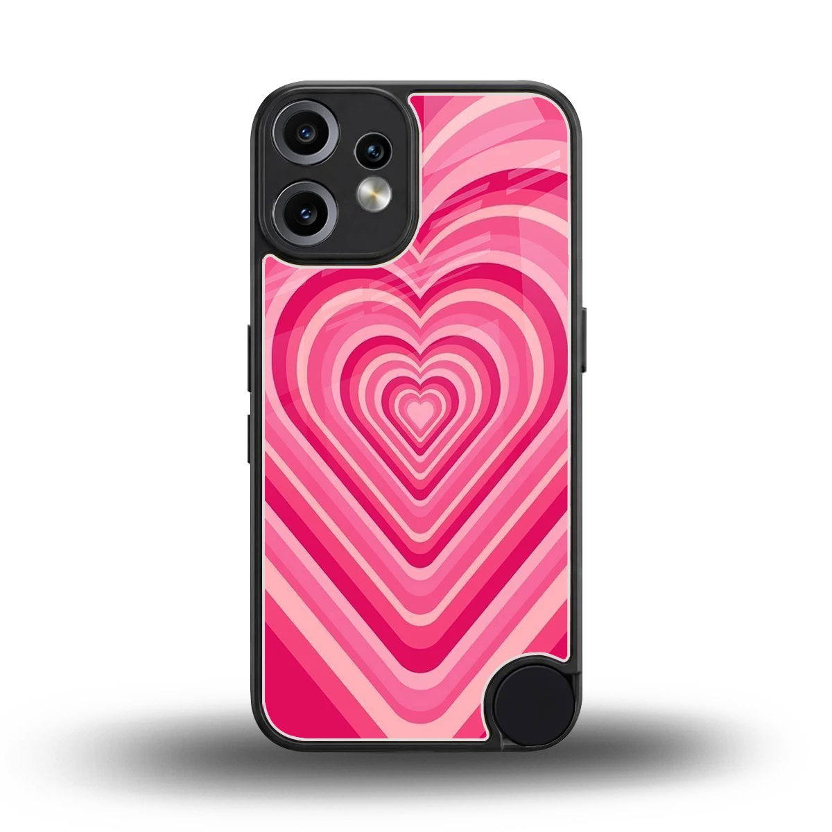 Y2K French Pink Hearts back phone cover | glass case for cmf nothing phone 2 pro
