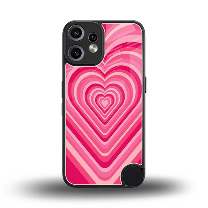 Y2K French Pink Hearts back phone cover | glass case for cmf nothing phone 2 pro