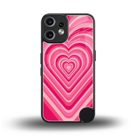 Y2K French Pink Hearts back phone cover | glass case for cmf nothing phone 2 pro