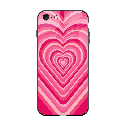 Y2K French Pink Hearts back phone cover | glass case for iphone 7
