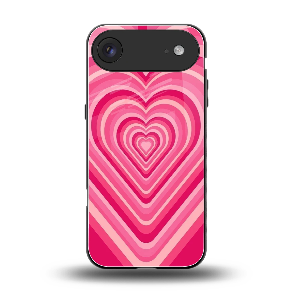 Y2K French Pink Hearts back phone cover | glass case for iphone air