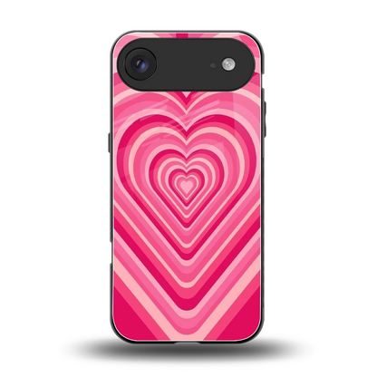 Y2K French Pink Hearts back phone cover | glass case for iphone air