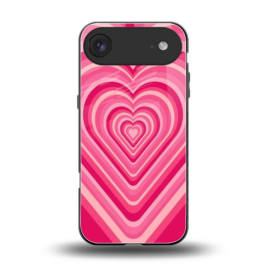 Y2K French Pink Hearts back phone cover | glass case for iphone air