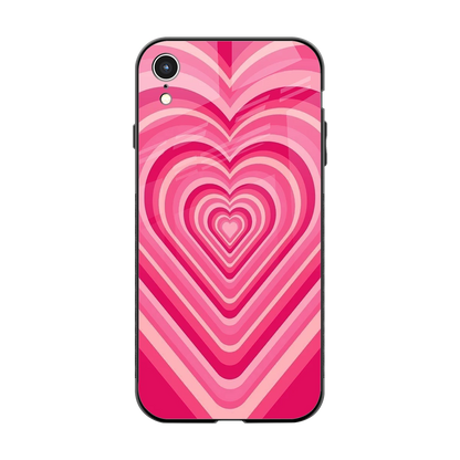 Y2K French Pink Hearts back phone cover | glass case for iphone xr