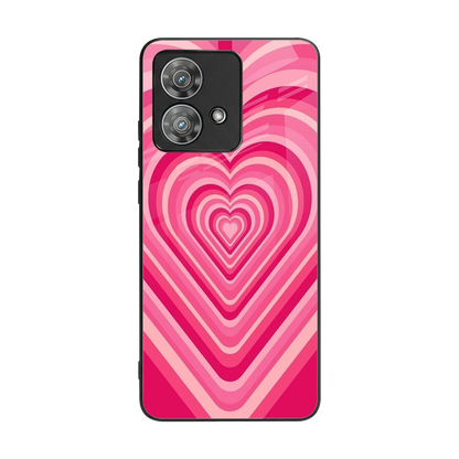Y2K French Pink Hearts back phone cover | glass case for motorola edge 40 neo 5g