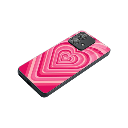 Y2K French Pink Hearts stylish phone case for motorola edge 40 neo 5g | glossy glass and slim fit