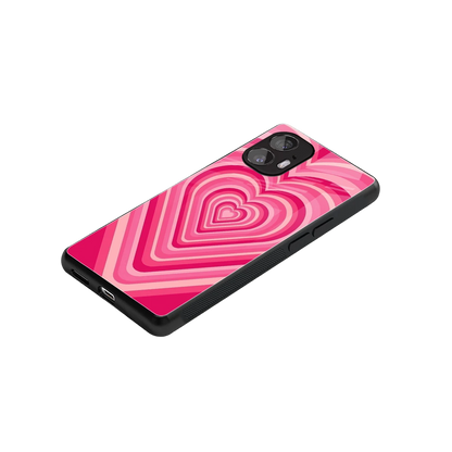 Y2K French Pink Hearts stylish phone case for nothing phone 2 | glossy glass and slim fit