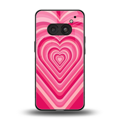 Y2K French Pink Hearts back phone cover | glass case for nothing phone 2a