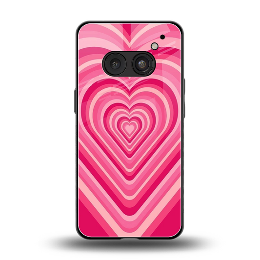 Y2K French Pink Hearts back phone cover | glass case for nothing phone 2a