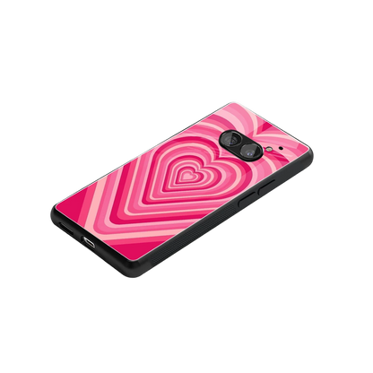 Y2K French Pink Hearts stylish phone case for nothing phone 2a | glossy glass and slim fit