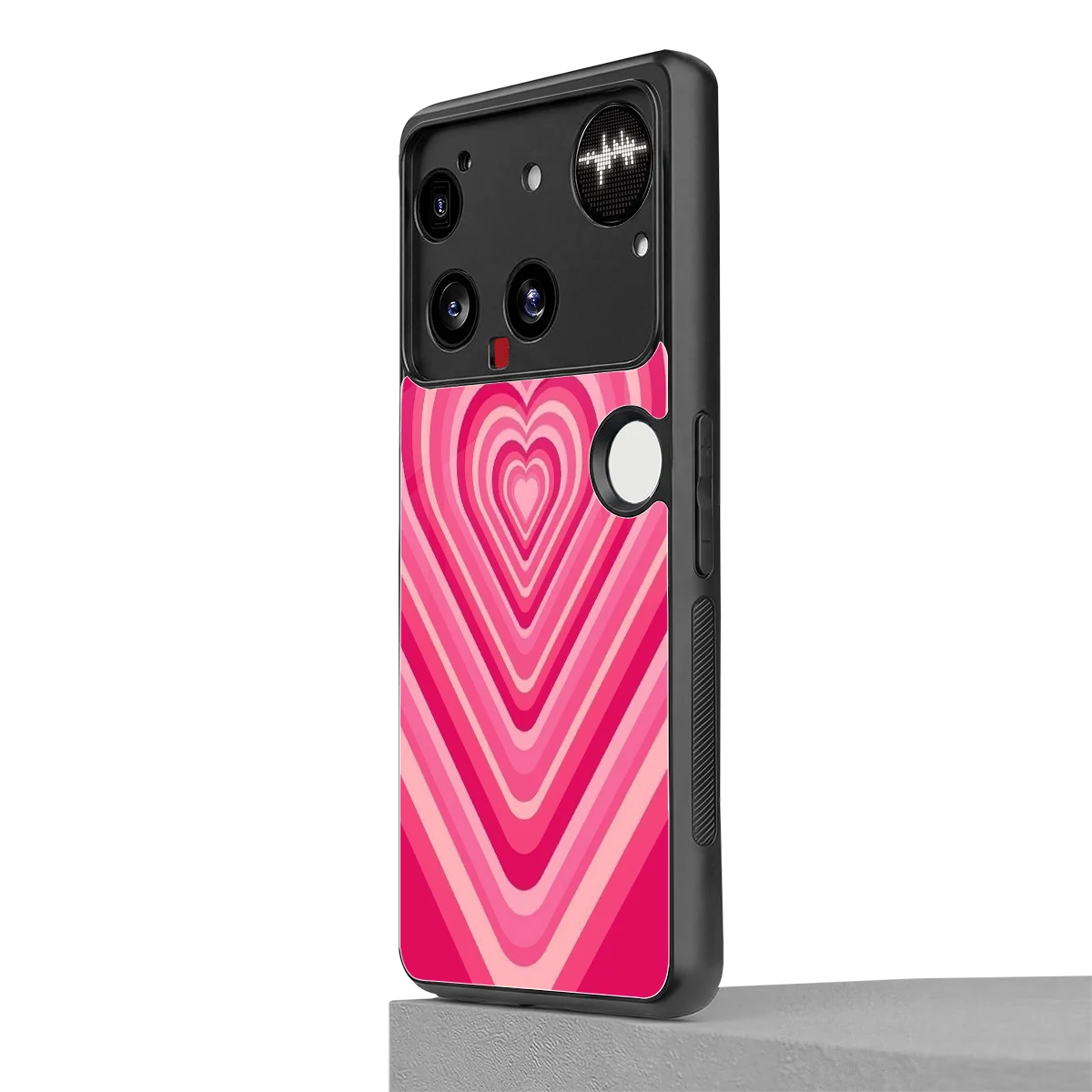 Y2K French Pink Hearts nothing phone 3 mobile cover | shockproof glass phone case