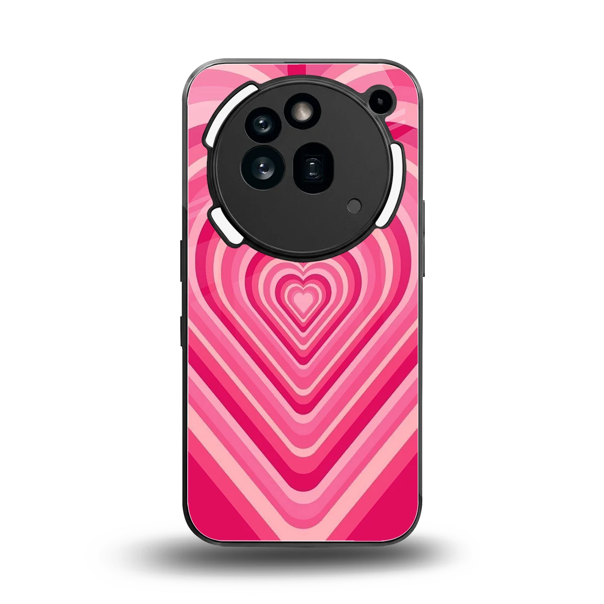 Y2K French Pink Hearts back phone cover | glass case for nothing phone 3a pro