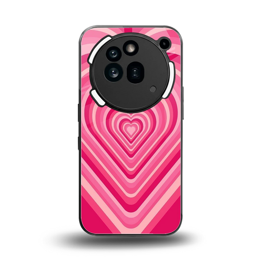 Y2K French Pink Hearts back phone cover | glass case for nothing phone 3a pro