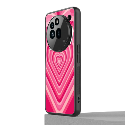 Y2K French Pink Hearts nothing phone 3a pro mobile cover | shockproof glass phone case