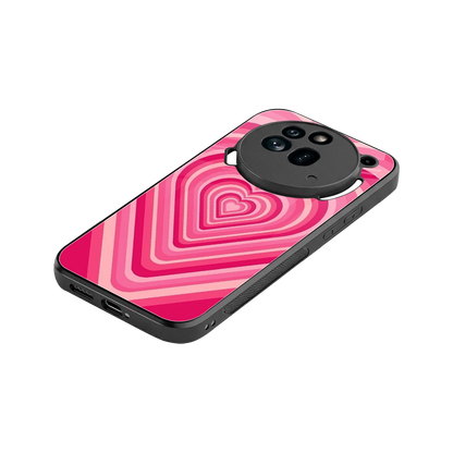 Y2K French Pink Hearts stylish phone case for nothing phone 3a pro | glossy glass and slim fit