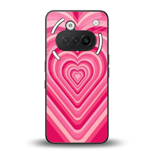 Y2K French Pink Hearts back phone cover | glass case for nothing phone 3a