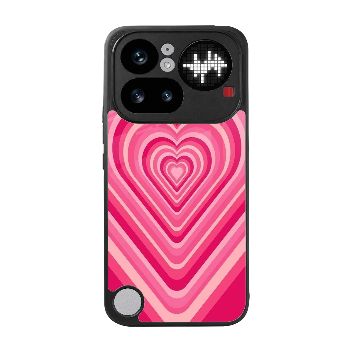 Y2K French Pink Hearts back phone cover | glass case for nothing phone 4a pro