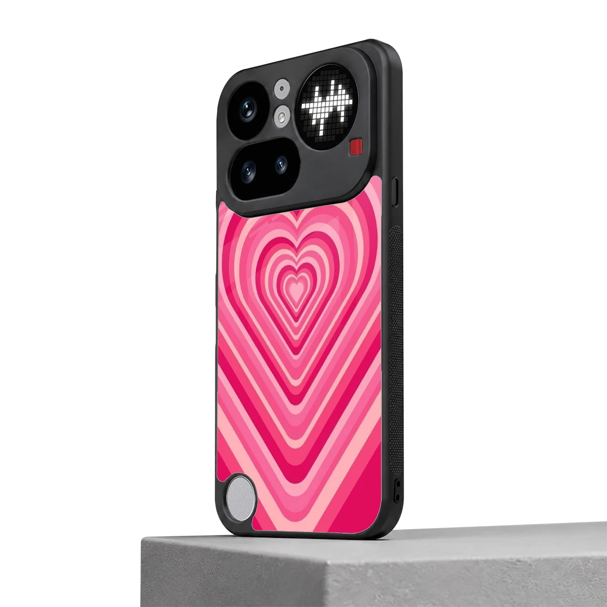 Y2K French Pink Hearts nothing phone 4a pro mobile cover | shockproof glass phone case