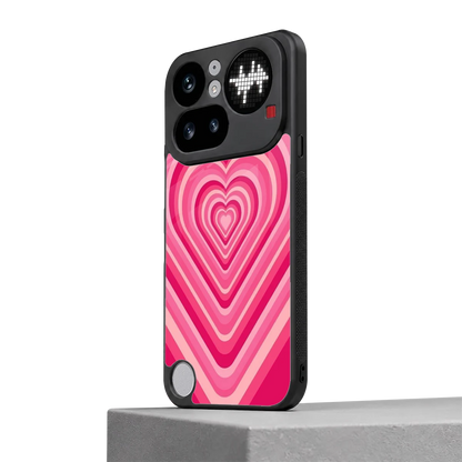 Y2K French Pink Hearts nothing phone 4a pro mobile cover | shockproof glass phone case