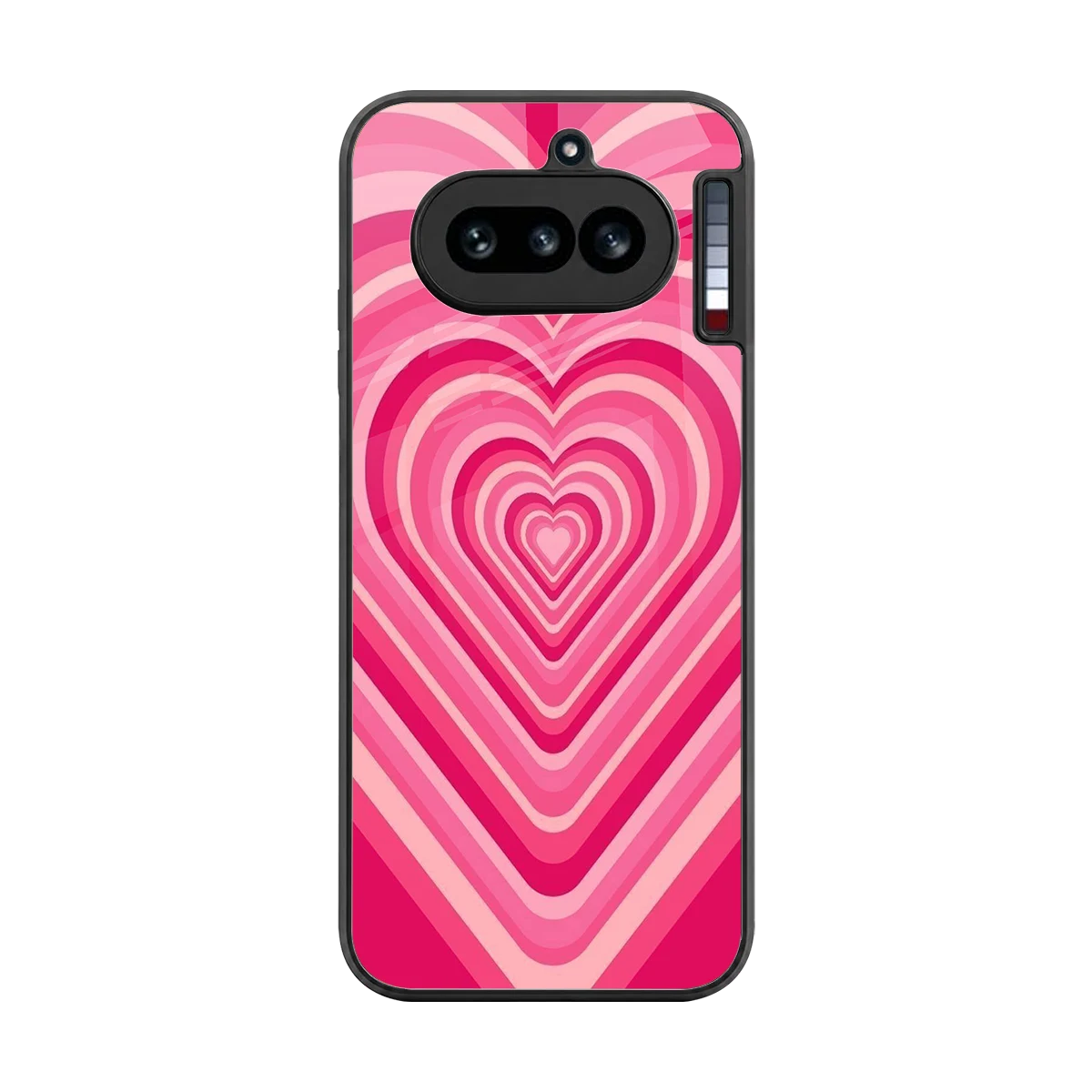 Y2K French Pink Hearts back phone cover | glass case for nothing phone 4a