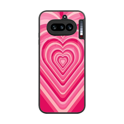 Y2K French Pink Hearts back phone cover | glass case for nothing phone 4a