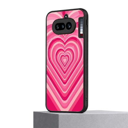 Y2K French Pink Hearts nothing phone 4a mobile cover | shockproof glass phone case