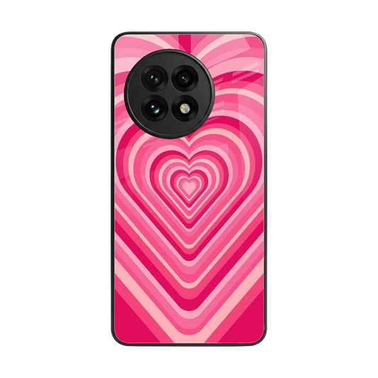 Y2K French Pink Hearts back phone cover | glass case for oneplus 13r