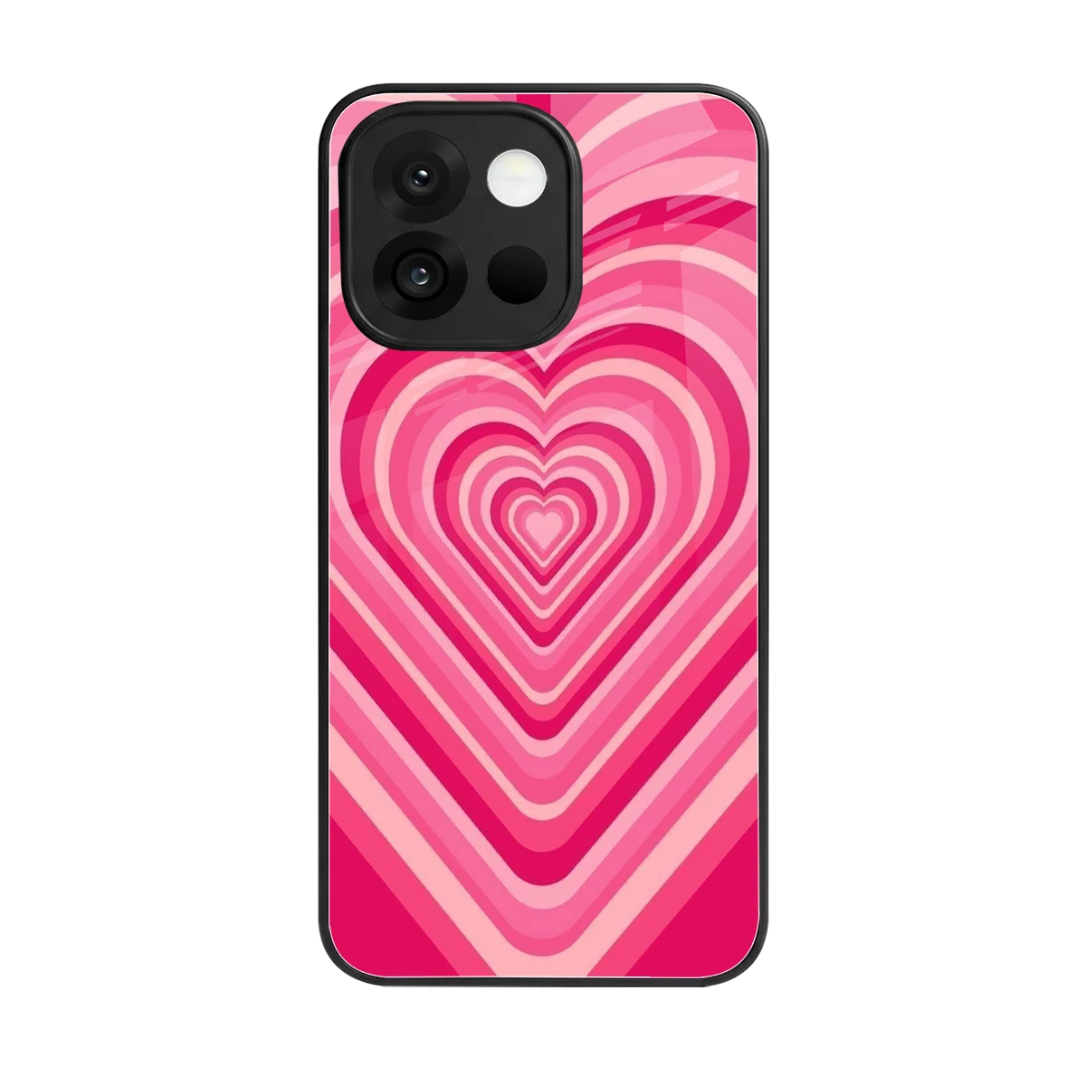 Y2K French Pink Hearts back phone cover | glass case for oneplus 13s
