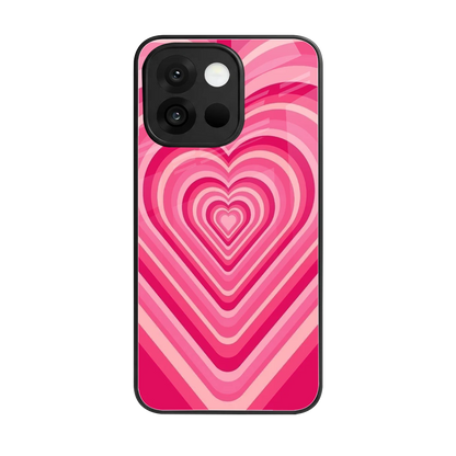 Y2K French Pink Hearts back phone cover | glass case for oneplus 13s